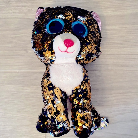 NWOT TY Sterling Leopard Flippable - Picture 7 of 7